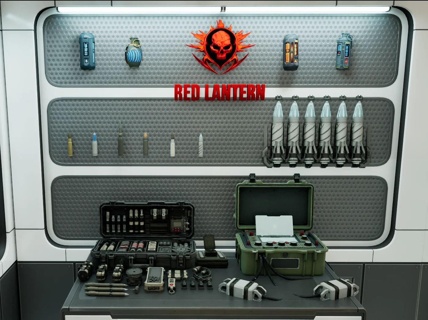 Red Lantern gear plate